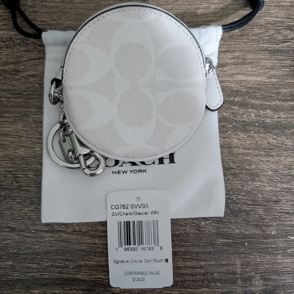 Coach Chalk White Circular Pouch - Picture 1 of 7
